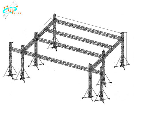 Oświetlenie wystawy 6061-T6 400 mm aluminiowa kratownica czopowa