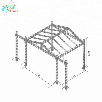 Kratownica aluminiowa PVC Oświetlenie Zewnętrzna scena koncertowa Rozpiętość 60m