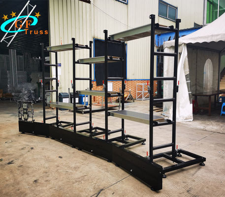 Wiszący zakrzywiony ekran LED 0,8 m 0,5 m kratownica ze stopu aluminium