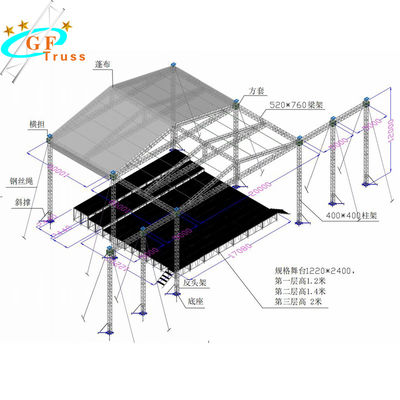 Wytrzymały aluminiowy system kratownicowy 6061-T6 520 * 760 mm