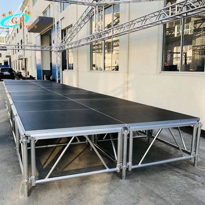 Przenośna aluminiowa platforma sceniczna z pleksi 1,22 * 1,22 M.