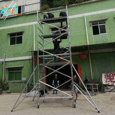Zewnętrzna zdejmowana aluminiowa teleskopowa wieża rusztowania Łatwa instalacja